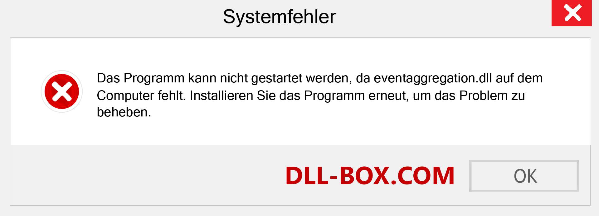 eventaggregation.dll-Datei fehlt?. Download für Windows 7, 8, 10 - Fix eventaggregation dll Missing Error unter Windows, Fotos, Bildern